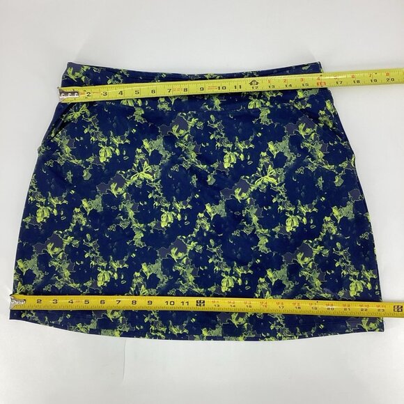 PUMA Women’s Floral Golf Tennis Skirt Mini Stretch Blue Green Size Medium EUC - Picture 4 of 8